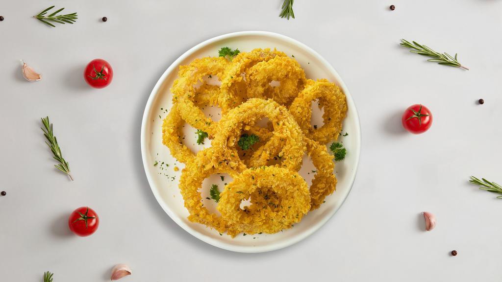 All Over Onion Rings  · Onions dipped in a light batter and fried to perfection.