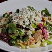 Tavern'S Chop Salad · Chopped romaine and assorted spring greens tossed in honey lime dressing with grilled chicke...