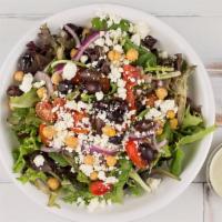 Kriti · 360-430 cal. Kalamata olives, grape tomatoes, red onions, chickpeas, Wisconsin feta cheese &...