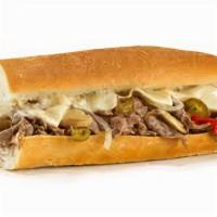 Philly Steak Sub · onions, peppers, lettuce, tomatoes & cheese.