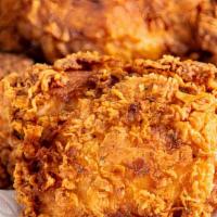6 Pc Fried Chicken Dinner  · 4 crispy chicken legs and 4 crispy delicious chicken thighs Sided with your choice of two XL...