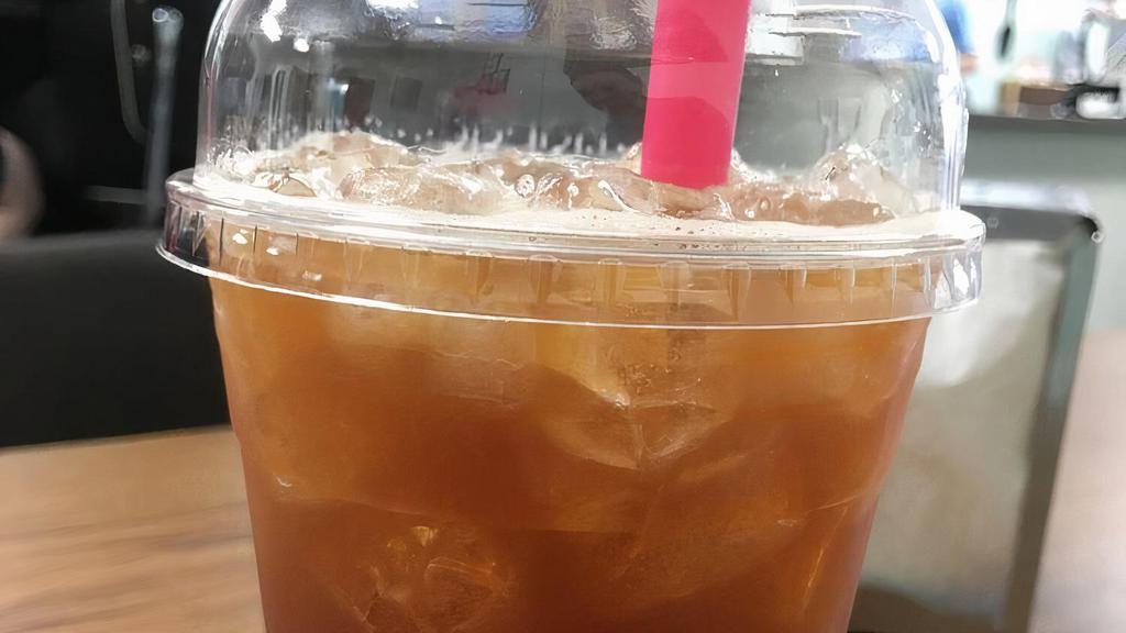 Boba Black Tea · Cold loose leaf black tea mixed with your choice of flavor(s) and bobas! Try our thai boba tea with traditional bobas! Over ice. 24 oz.
