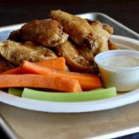 1 Pound Of Plain Wings · 1 Pounds of our crispy chicken wings (Around 10 wings).  Served with Bleu Cheese or Ranch