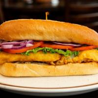 Fish Sandwich · Wild-caught Atlantic cod - broiled, blackened or hand-battered. Served on a toasted hoagie r...
