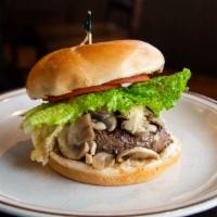 Mushroom & Swiss Burger · Sautéed mushrooms with swiss cheese on our juicy burger patty.

Consuming raw or undercooked...