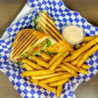 Somali Steak Sandwich · Thin-sliced beef sautÃ©ed with African spices. Served with Swiss cheese, tomatoes, lettuce, ...
