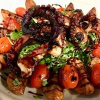 Polpo Alla Griglia · Grilled Baby Octopus | Balsamic Vinegar Marinade | Roasted Cherry Tomato+Potato | Arugula | ...