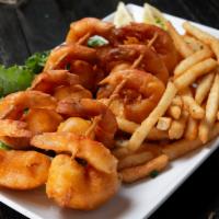 4 Pc Jumbo Shrimp Lunch · Four pieces. Served with fries and drink.