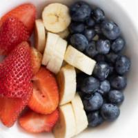 Fruit Bowl · Strawberries, blueberries and sliced bananas. 100 cal.