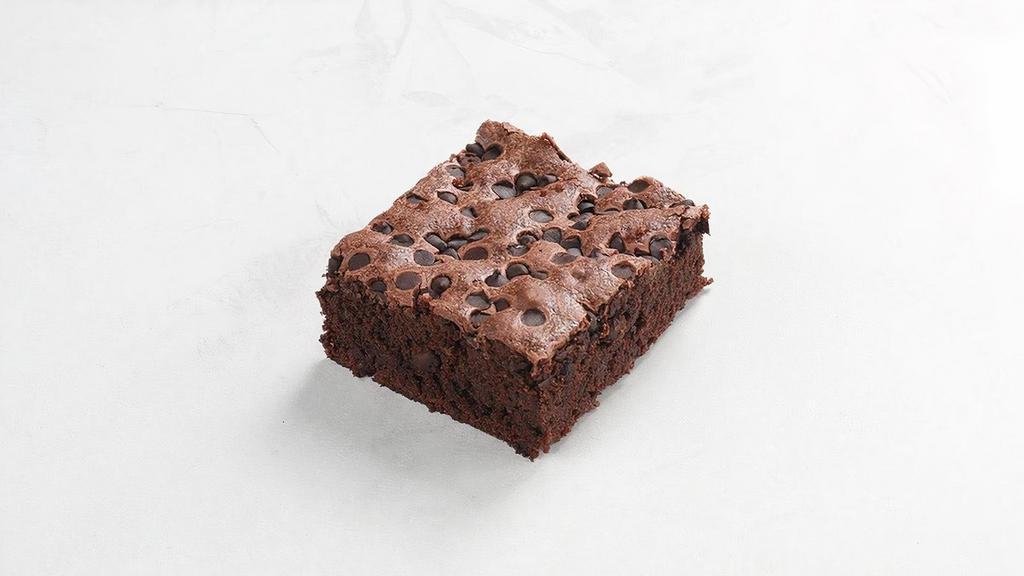 Chocolate Chip Brownie · Rich, moist, chewy and packed with chocolate chips.