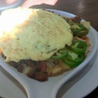 Skirt Steak · Cooked to order, served with three eggs.