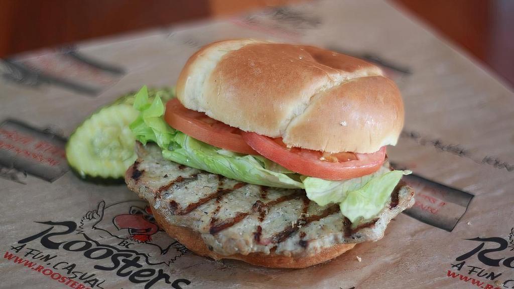 Turkey Burger · Roosters’ leaner cousin.