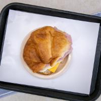 Ham, Egg & Cheese On Croissant · 