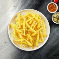 Cheese Crew · (Vegetarian) Idaho potato fries cooked until golden brown and garnished with salt and melted...