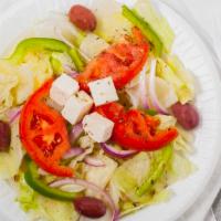 Greek Salad With Gyro Meat · 