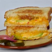 Grilled Pimento Cheese · Fried green tomato, avocado, melted Tillamook cheddar, homemade pimento cheese, toasted sour...