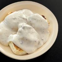 Biscuits & Gravy With *2 Eggs · Doesn't include Hash Browns or Toast.