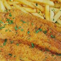 Fried Or Grilled Fish Basket · (1) Fish Filet w/ (1) $3 side included. 

Up-charge fee for different side (ONLY SELECT 1 SI...