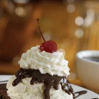 Brownie Bottom Pie · A Bennigan's classic! A chewy chocolate fudge brownie with vanilla ice cream on top, covered...