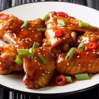 Honey Bbq Chicken Tenders · Fresh hand-breaded, golden-fried chicken tenders drenched in honey BBQ sauce.