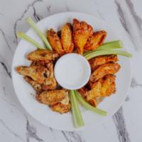 Wings Party Size · two pounds of wing with choice of up to three wing sauces or rubs, celery, ranch or bleu che...