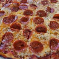 Pepperoni Lovers · A classic pizza- Doubled! A base of our homemade pizza sauce covered with slices of our top ...