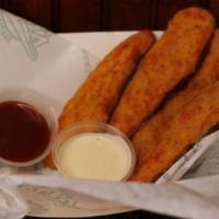 4 Piece Tender · Four juicy chicken tenders are fried to perfection and served with your choice of bbq, ranch...