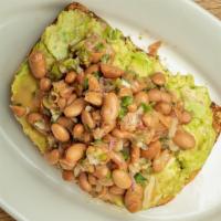 Avocado Toast · Wheat berry bread toasted with fresh avocado and our cowboy caviar on top. Consuming raw or ...