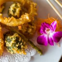 Vegetable Tempura Appetizer · Tempura style vegetable medley served with tempura sauce.
