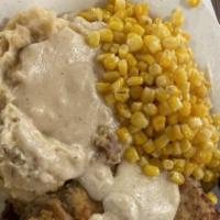 Chicken Fried Steak · Pan fried and topped with homemade gravy.