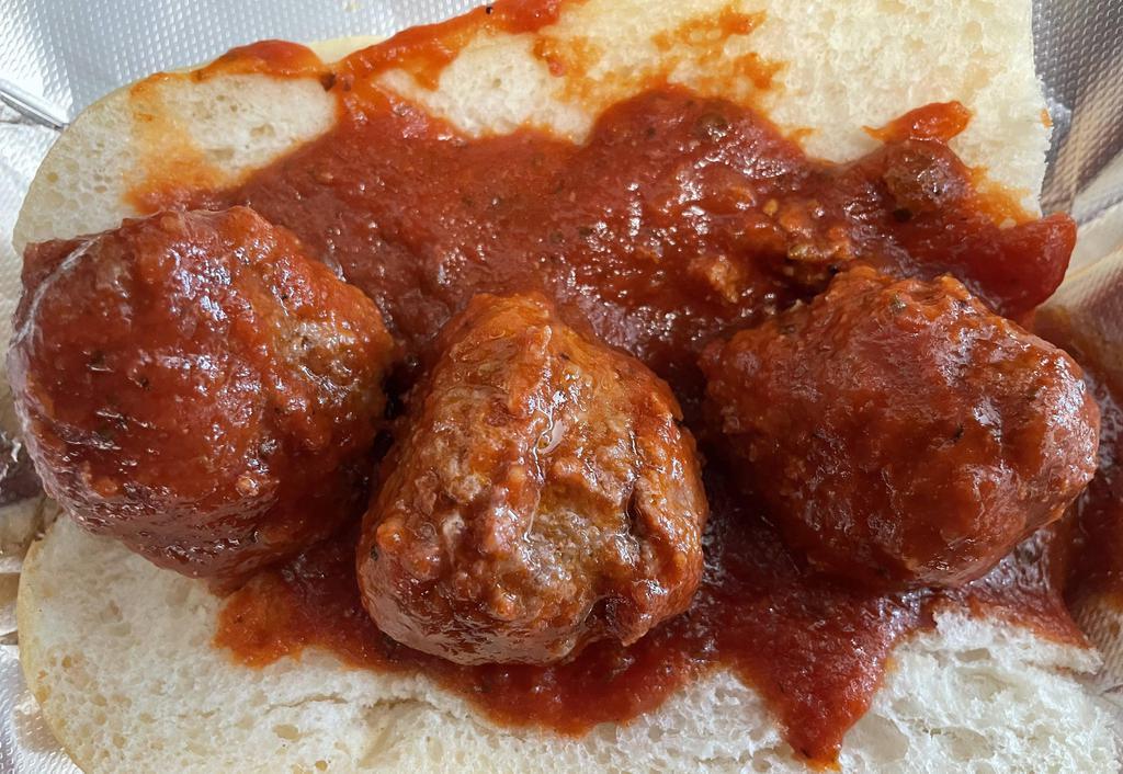 Meatball Sandwich · Three of our homemade meatballs are covered in our marinara sauce and served on French bread.