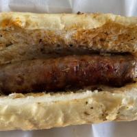 Italian Sausage Meal · Freshly cooked Italian sausage (pork) served on french bread. Comes with fries and your choi...