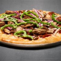 Juliet’S Plant Based Supreme · Plant Based Pepperoni, Plant Based Sausage, green peppers, red onions, mushrooms, Plant Base...