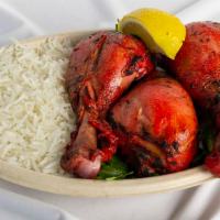 Chicken Tandoori  (With Bone) · Contains dairy. Marinated chicken cooked in tandoor (clay oven).
