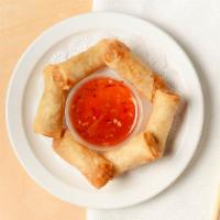 Baby Egg Rolls (6) · Six pieces. Tiny egg rolls filled with chicken and bean thread noodles. Served with Cozy swe...