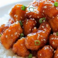 Orange Chicken Special · Stir fried special breaded chicken with sweet and tangy orange sauce.