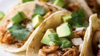 Chicken Street Tacos · 4 tacos. Marinated chicken topped with cilantro, onions, lime and choice of sauce on corn to...