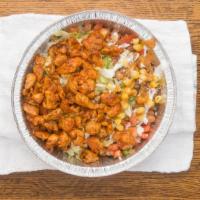 Pollo Burrito Bowl · Marinated grilled chicken burrito bowl topped with lime rice, choice of beans, pico de gallo...