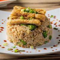Golden Yuba Fried Rice · Nut-free  Cabbage, carrots, broccoli, zucchini and bean sprout, lightly seasoned and stir fr...