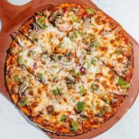 Grace'S Favorite By Flo & Santos · By Flo & Santos. 12 inch Medium Pizza with sausage, mushroom, red onion, and green peppers. ...