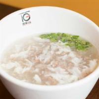 West Lake Beef Soup (2-4) · Egg white drop soup with beef