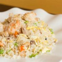 Fried Rice (With Egg) · Choice of: chicken, beef, shrimp, pork, vegetables, combination.