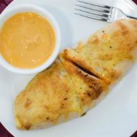 Pepperoni & Cheese Calzone · Filled with pepperoni and Mozzarella cheese.