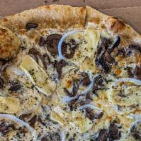 Mushroom Pizza · Mushrooms with tomato sauce and fresh mozzarella.