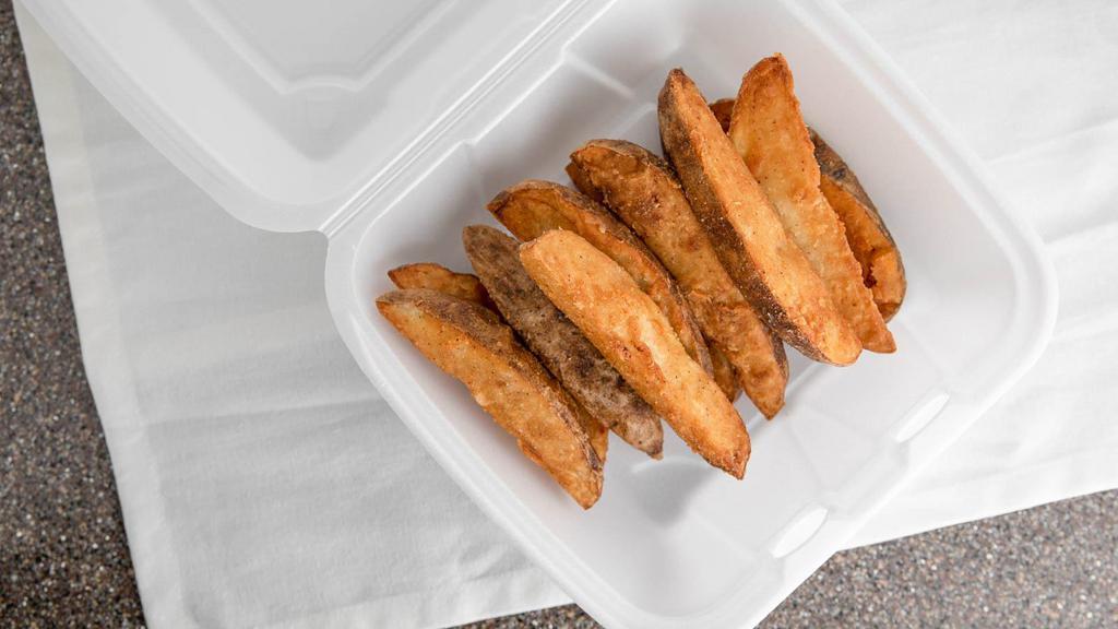 Wedges · Our famous freshly cut potato hand-breaded in our Uncle Larry's breading, and pairs great with anything on our menu.