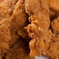 Chicken Strips (3 Pieces) · Try our NEW recipe! Bigger, Better, made from Scratch ( Served With Seasoned Fries )