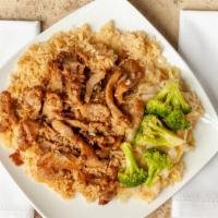 Chicken Teriyaki · Served with mixed vegetables and choice of steamed rice, fried rice or noodle, brown rice fo...