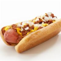 Flint Coney · Koegel Hot Dog Topped with Coney Sauce, mustard and onions