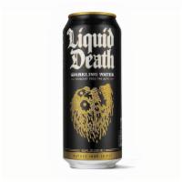 Liquid Death Sparkling Water · 100% mountain water from the alps, w/ a very drinkable carbonation level similar to beer. no...