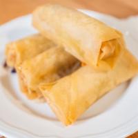 Spring Egg Roll · 2 pieces. Mandarin style extra crispy wrapper with vegetables.